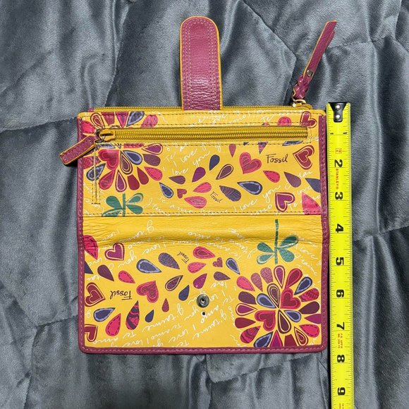 Fossil Yellow and Red Floral Wallet - Picture 5 of 14